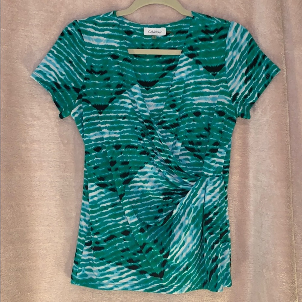 Calvin Klein Wrap Blouse